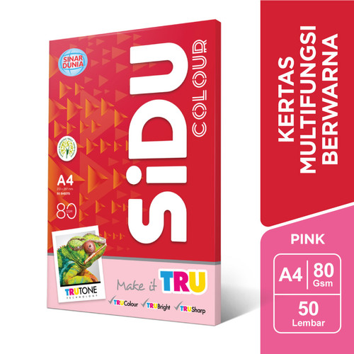 SiDU Kertas Fotocopy Berwarna Pink 80 GSM A4