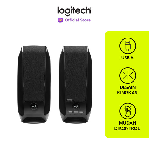 Logitech S150 Speaker Stereo USB - Desain Kecil dan Ringkas untuk Desktop atau Laptop