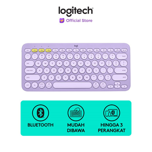 Logitech K380 Keyboard Wireless Bluetooth Multi-Device – Lavender