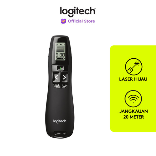 Logitech R800 Remote Pointer Presentasi Wireless Laser Hijau