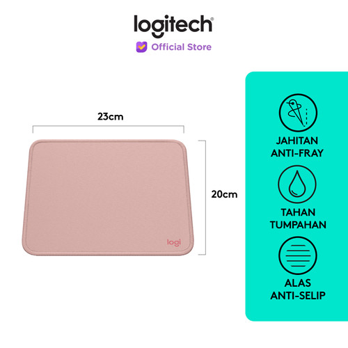 Logitech Mouse Pad Studio Series Alas Polos, Anti-Slip - Rose