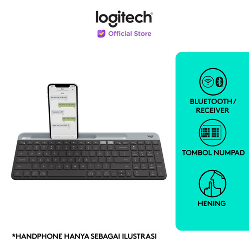 Logitech K580 Keyboard Slim MultiDevice Wireless Bluetooth - Graphite