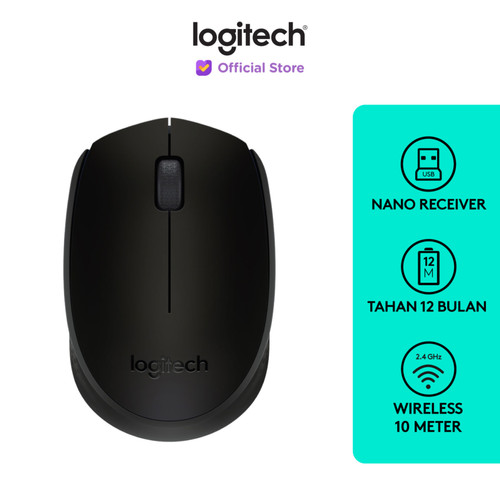 Logitech B170 Mouse Wireless untuk Windows, Mac, Linux dan ChromeOS