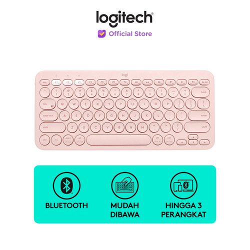 Logitech K380 Keyboard Wireless Bluetooth Multi-Device - Rose