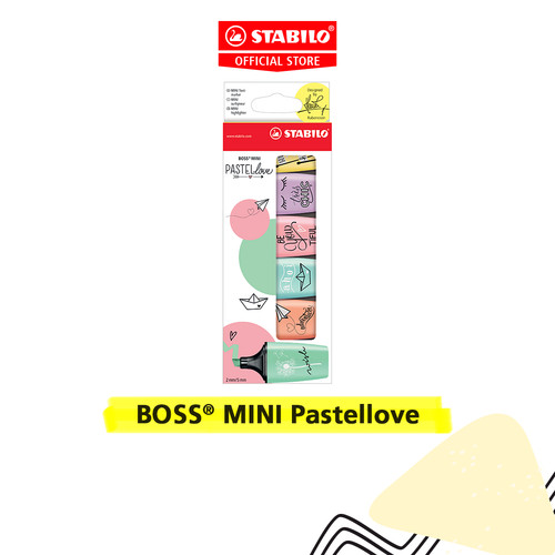 STABILO BOSS MINI Pastellove Wallet of 6's / Highlighter