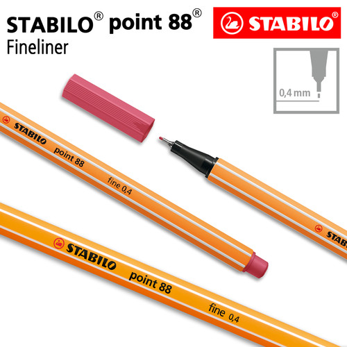 STABILO Point 88 Strawberry Red / Fineliner / Pen Warna Merah