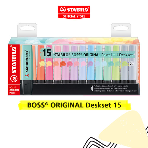 STABILO BOSS ORIGINAL Pastel Deskset 15 / Limited Edition / Highligher