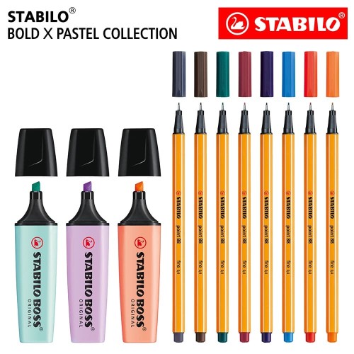 STABILO - Bold x Pastel Collection - Set 11 BOSS Pastel point 88 / pen