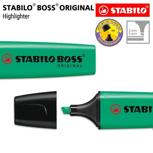 STABILO BOSS ORIGINAL Turquoise / Highlighter Warna Hijau