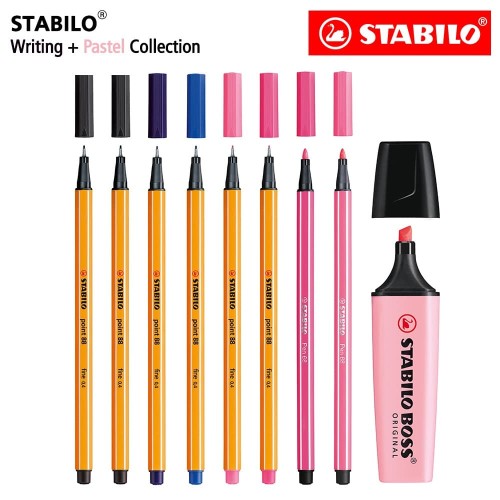 STABILO Pastel Collection - Set 9 Pink BOSS Pen 68 point 88