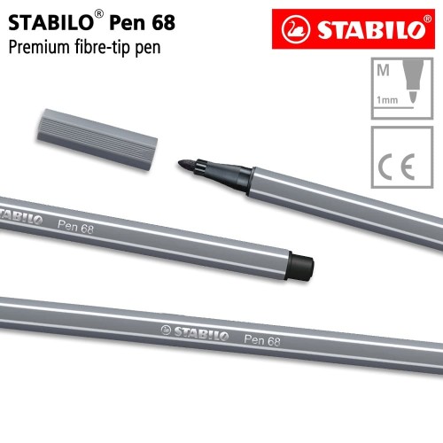 STABILO Pen 68 Dark Grey Isi 1 pcs / Highlighter Pen / Marker