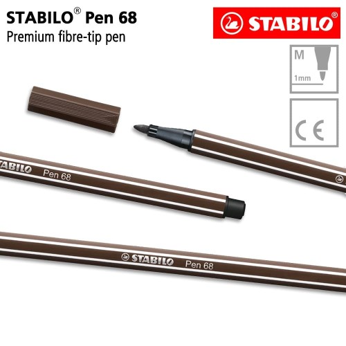 STABILO Pen 68 Umber Isi 1 pcs / Highlighter Pen / Marker / Cokelat