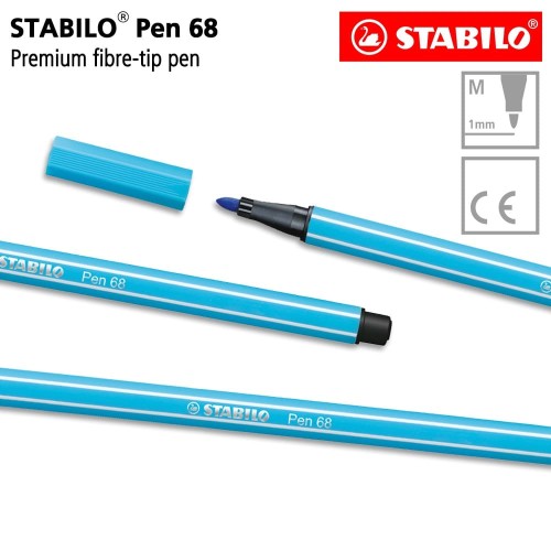 STABILO Pen 68 Azure Isi 1 pcs / Highlighter Pen / Marker / Biru