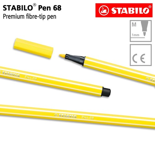 STABILO Pen 68 Lemon Yellow Isi 1 pcs / Highlighter Pen / Marker