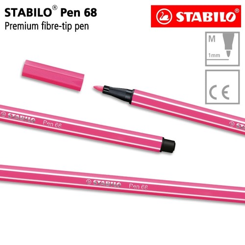 STABILO Pen 68 Heliotrope Isi 1 pcs / Highlighter Pen / Marker / Pink