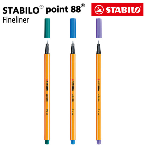 SET 3 - Point 88 - Turquoise Light Lilac / Fineliner / Pen Ungu Biru