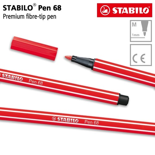 STABILO Pen 68 Carmine 1 pcs / Highlighter Pen / Marker / Merah