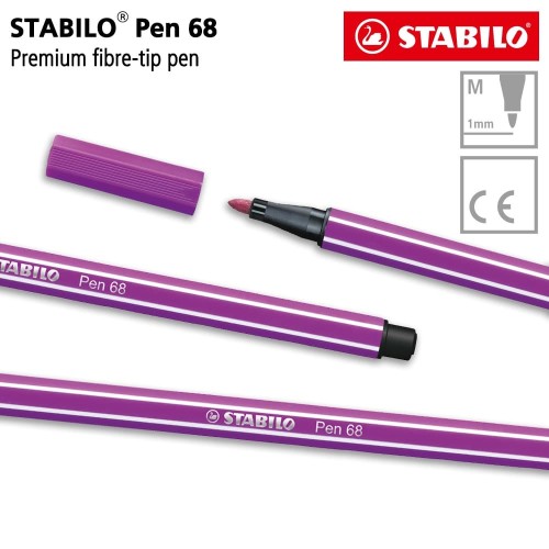 STABILO Pen 68 Lilac 1 pcs / Highlighter Pen / Marker / Ungu