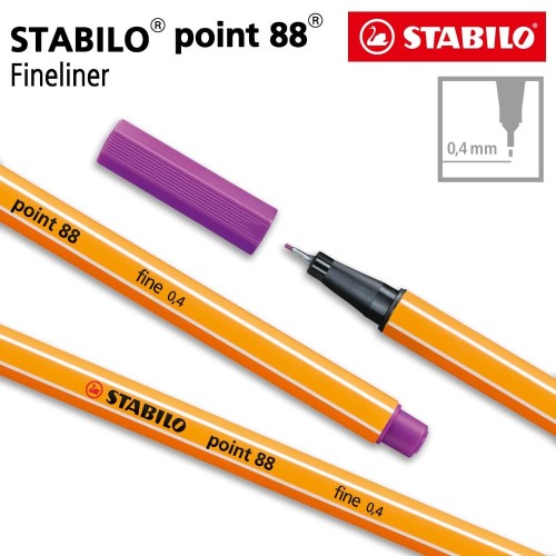 STABILO Point 88 Lilac 1pcs/ Fineliner / Pen Warna Ungu