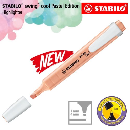 STABILO Swing Cool Pastel Creamy Peach / Highlighter Warna Orange