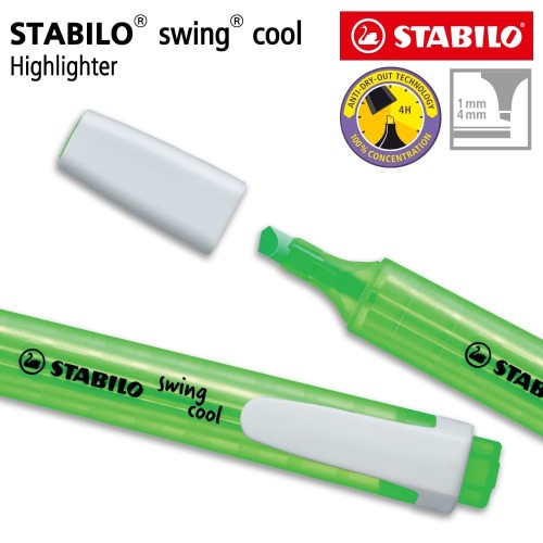 STABILO Swing Cool Green / Highlighter Warna Hijau Original