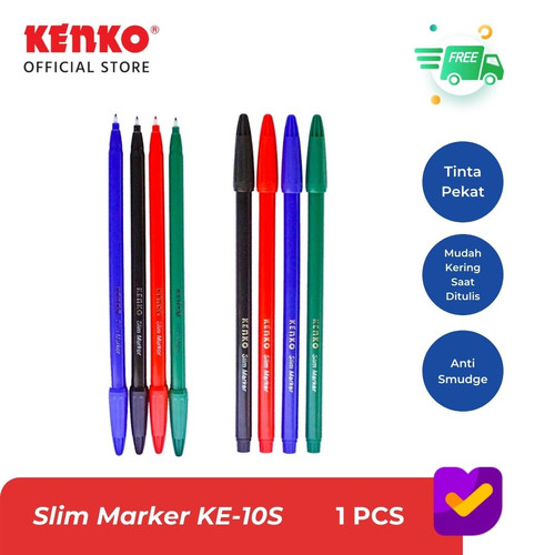 KENKO SLIM MARKER SPIDOL TINTA HITAM KE-10S