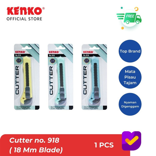 KENKO CUTTER / PEMOTONG KERTAS NO.918 (18Mm Blade)