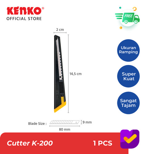 KENKO CUTTER / Pisau Pemotong Kertas K-200 (9 Mm Blade)