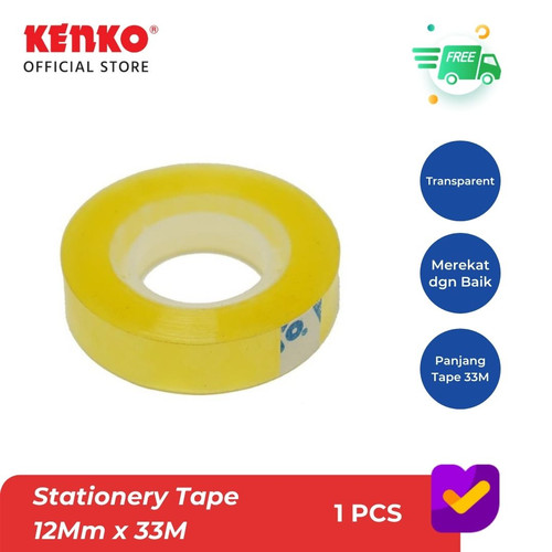 KENKO STATIONERY TAPE / Pita Perekat / Selotip 12 Mm x 33 M (1" Core)