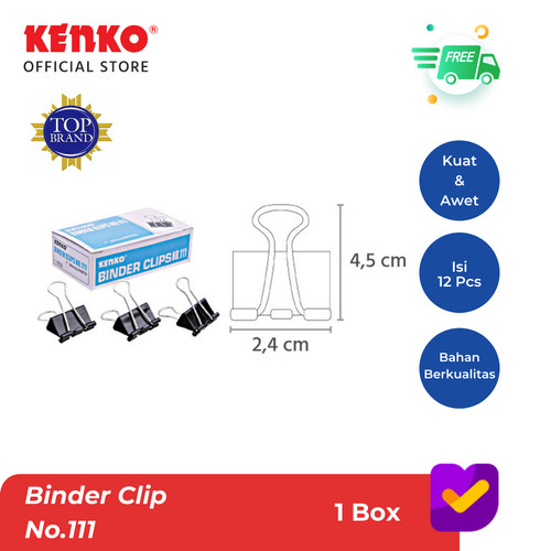 KENKO BINDER CLIP / Klip Kertas / Penjepit Kertas No. 111