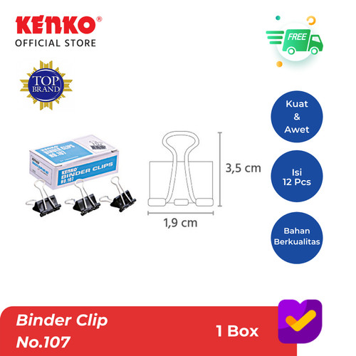 KENKO BINDER CLIP / Klip Kertas / Penjepit Kertas No. 107