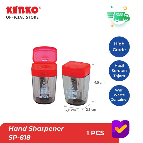 KENKO HAND SHARPENER / Serutan Pensil / Rautan SP-818 (1 Hole)