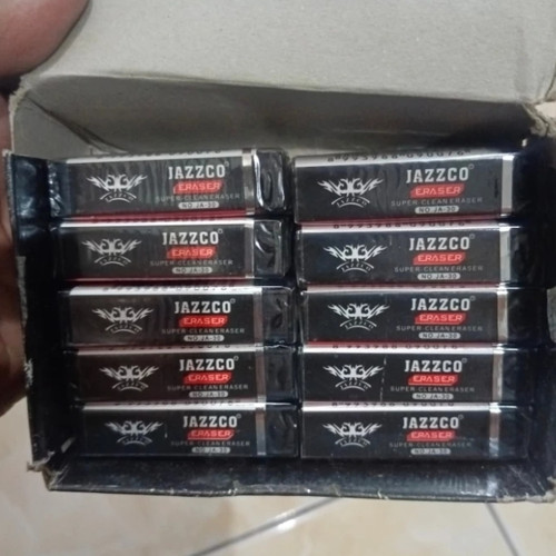 eraser/penghapus pensil panjang warna hitam kecil murah