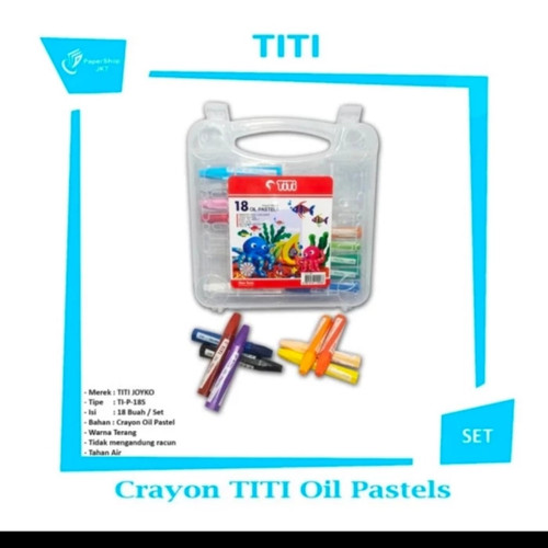 crayon oil pastel 18 warna by titi