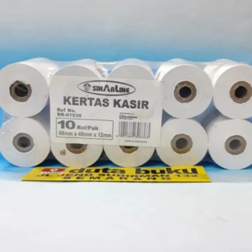 kertas kasir testruk 1 ply 68 x 48 HVS