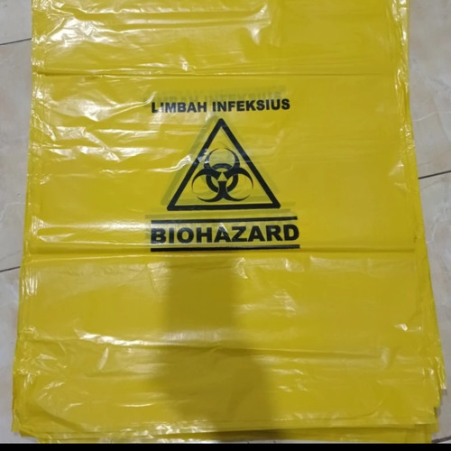 plastik kuning limbah medis infeksius/60 x 80/1 pak 10 lembar