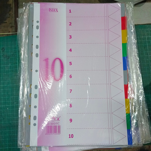 divider pembatas imco 1810 folio, f4 /set 10 warna plastik