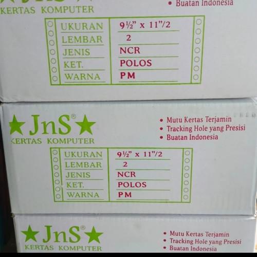 kertas continuous form 2 ply 9.5 x 11 # PRS - bagi dua