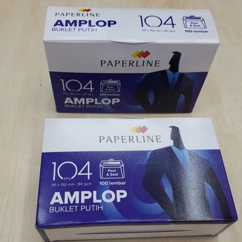 amplop putih paperline no.104/amplop uang/dus isi 100 lbr