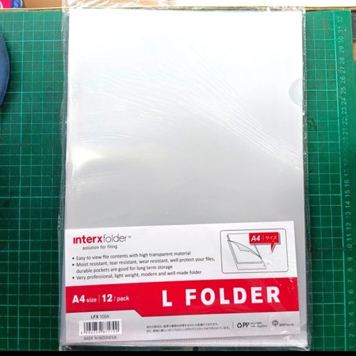 map plastik/map L A4 inter x folder/clear sleeves/1 pak 12pcs