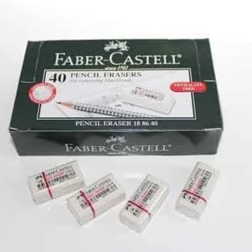 penghapus faber castell putih kecil / satuan