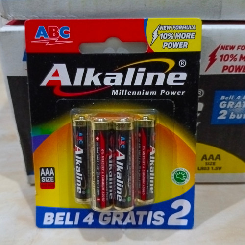 batrai alkaline AAA/A3 / isi 6 # batrai original