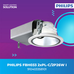 Philips Rumah Lampu Downlight Smart CFL-ni 2X PL-C 2Pin 26W Putih