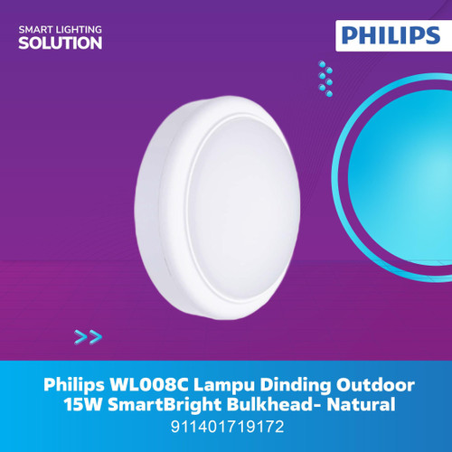 Philips WL008C Lampu Dinding Outdoor 15W SmartBright Bulkhead- Natural