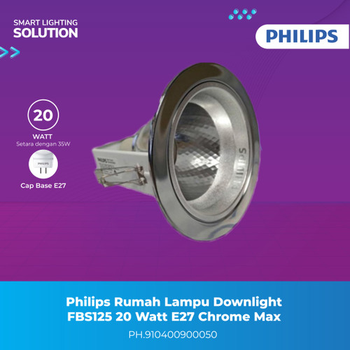 Philip Rumah Lampu Downlight FBS125 20 Watt E27 Chrome Max