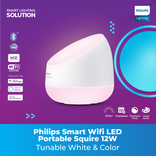 Philips Lampu Smart Wifi LED Portable Squire 12W