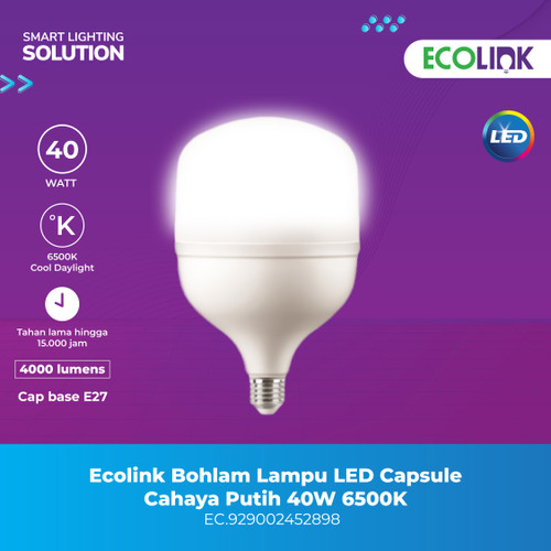 Ecolink Bohlam Lampu LED Capsule - Cahaya Putih 40W 6500K