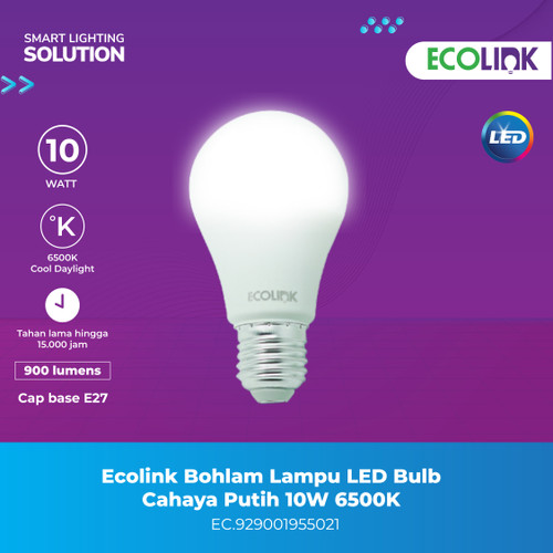 Ecolink Bohlam Lampu LED Bulb - Cahaya Putih 10W 6500K