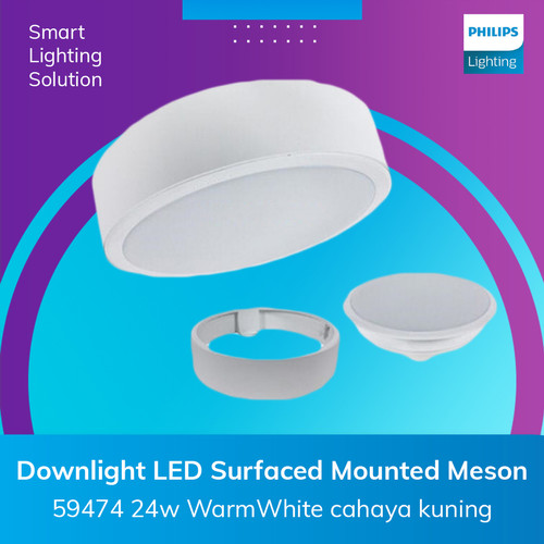 Philips Downlight LED Meson 59474 24W 3000K Warm White-Cahaya Kuning