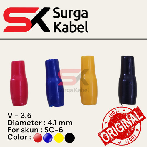 VINIL SKUN V3.5 / VINYL SCUN V-3.5 END CAP / KONDOM SC-6 / SKUN 6 MM